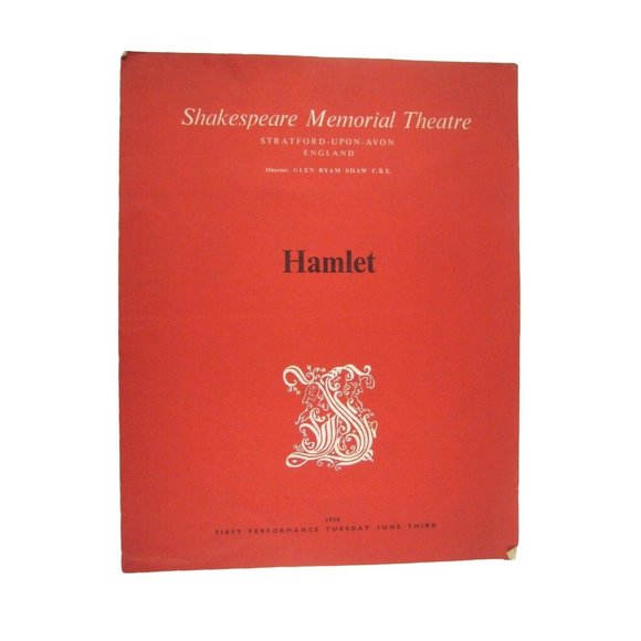 Hamlet Shakespeare Memorial Theatre Program 1958 1st Performance Zoe Caldwell - Picture 1 of 4